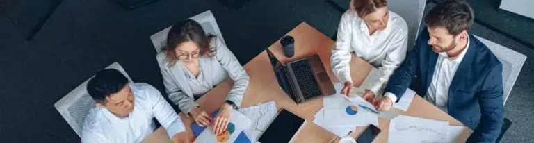 Business professionals in a linkedin outreach agency.