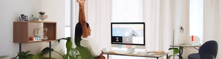 A professional working with WordPress SEO agency tools.