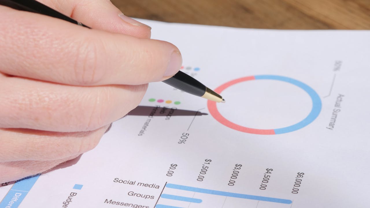 A business owner reviews lead generation metrics and sales results