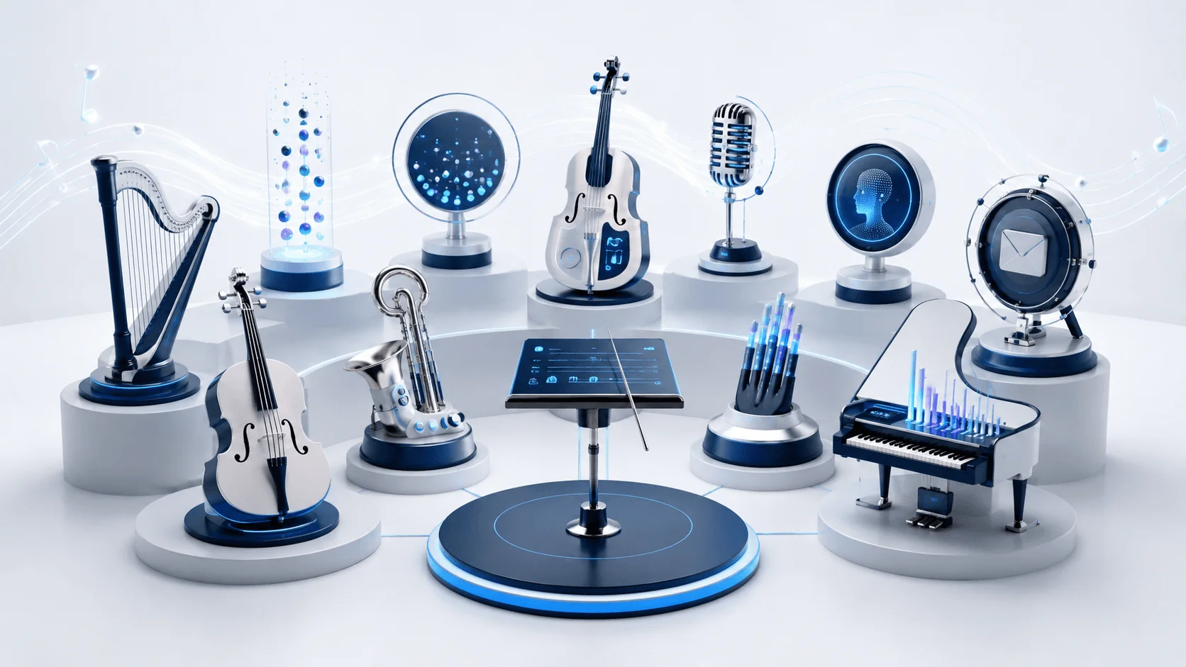 Futuristic orchestral control room design