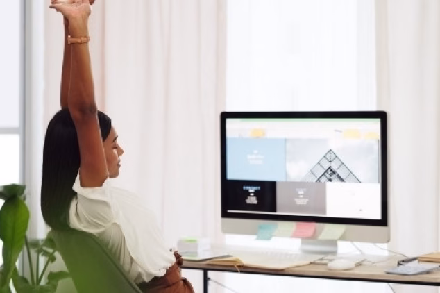 A professional working with WordPress SEO agency tools.