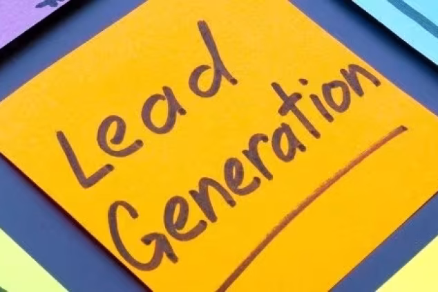 Lead generation solutions concept on sticky notes.