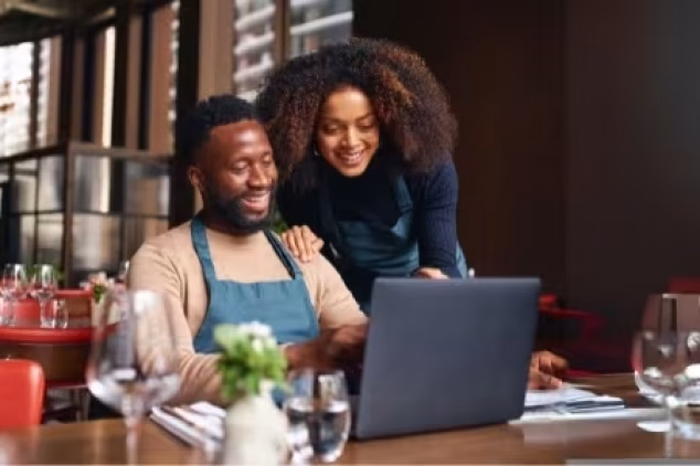 Restaurant SEO agency helping couple owners improve their online presence.