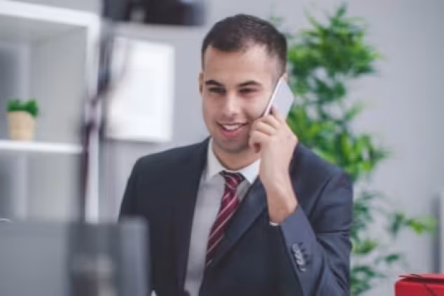 Man providing cold calling lead generation services